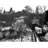 Train in early 1960s emerging from the tunnel under Devizes Castle