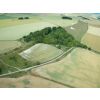 An aerial photo of the Devizes Millenium White Horse. the wood is the Leipzig Plantaion owned and managed by Devizes Town Council